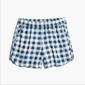 Madewell pull on gingham shorts